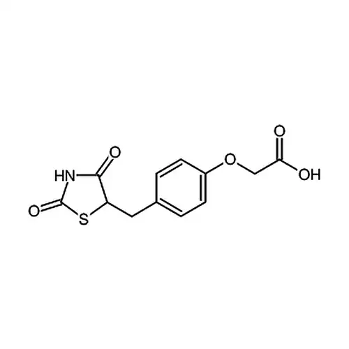 4-(2，4-二кислорода代тиазол啉-5-基метил)бензолкислородауксусная кислота