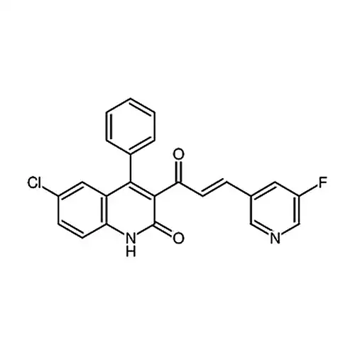 (E)-6-염소-3-(3-(5-불소피리딘-3-基)프로필렌酰基)-4-페닐퀴놀린-2(1H)-케톤