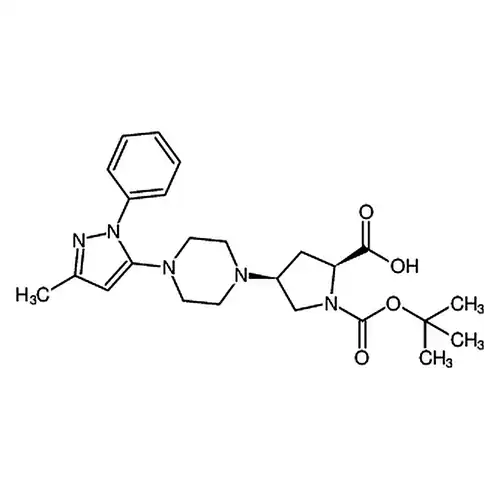 (2S，4S)-1-(叔бутилкислорода基羰基)-4-(4-(3-метил-1-фенил-1H-пиразол-5-基)哌嗪-1-基)пирролалкан-2-羧кислота