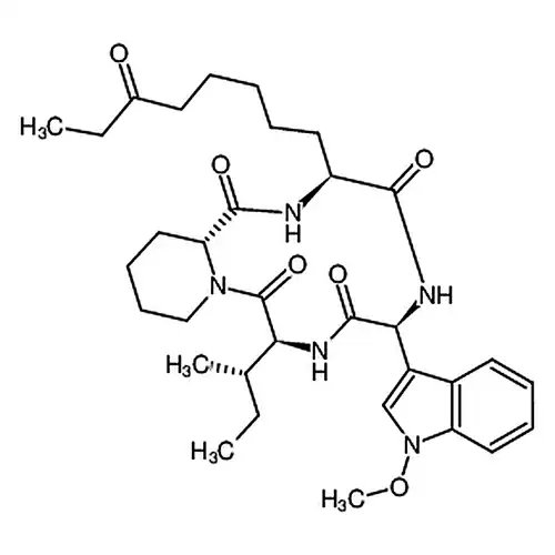 (3S,6S,9S,15aR)-9-((S)-仲부틸基)-6-((1-메틸산소基-1H-인돌-3-基)메틸)-3-(6-산소代옥틸基)十수소-1H-피리딘并[1,2-a][1,4,7,10]四질소杂环十二알칸-1,4,7,10(12H)-四케톤