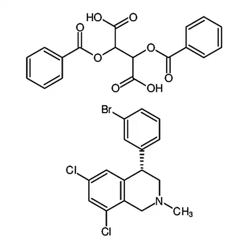 (4S)-4-(3-臭素フェニル)-6，8-二塩素-2-メチル-1，2，3，4-四水素イソキノリン(2S，3S)-2，3-双(ベンゾイル酸素基)ブチル二酸塩