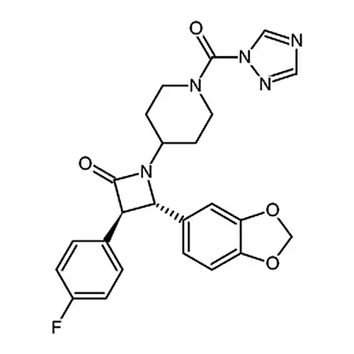 (3R，4S)-rel-4-(1，3-Benzodioxol-5-yl)-3-(4-fluorophenyl)-1-[1-(1H)-1，2，4-triazol-1-carbonyl)-4-piperidinyl]-2-azetidinone