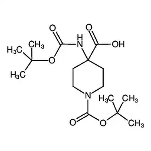 1-Boc-4-(Boc-アミノ)哌啶-4-ギ酸