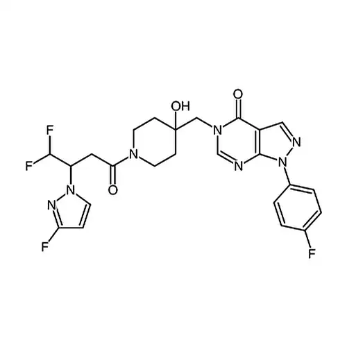 (S)-5-((1-(4,4-二フッ素-3-(3-フッ素-1H-ピラゾール-1-基)ブチリル)-4-ヒドロキシ哌啶-4-基)メチル)-1-(4-フッ素フェニル)-1H-ピラゾール并[3,4-d]ピリミジン-4(5H)-ケトン