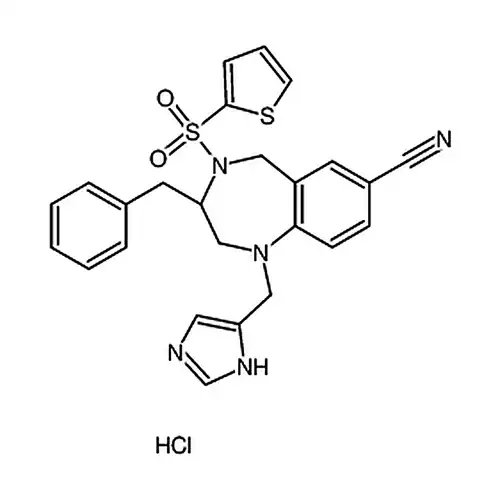(R)-1-((1H-이미다졸-4-基)메틸)-3-벤질-4-(티오펜-2-基磺酰基)-2，3，4，5-四수소-1H-벤젠并[e][1，4]二질소杂-7-메틸腈염산염