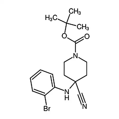 tert-butyl 4-((2-bromophenyl)amino)-4-cyanopiperidine-1-carboxylate
