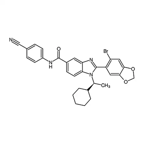 (S)-2-(6-브롬벤젠并[d][1,3]二산소杂环펜틸엔-5-基)-N-(4-氰基페닐)-1-(1-环헥실基에틸)-1H-벤젠并[d]이미다졸-5-메틸아미드