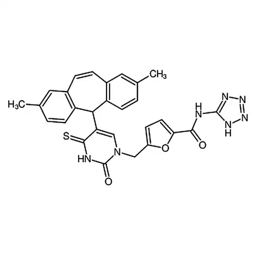 5-((5-(2，8-Dimethyl-5H-dibenzo[a，d][7]annulen-5-yl)-2-oxo-4-thioxo-3，4-dihydropyrimidin-1(2H)-yl)methyl)-N-(1H-tetrazol-5-yl)furan-2-carboxamide