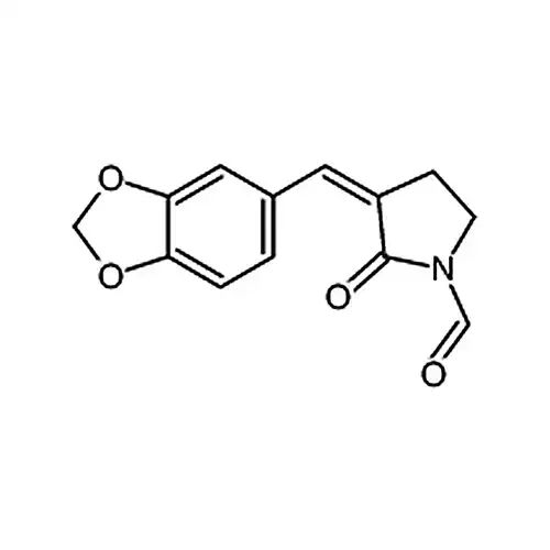 3-(벤젠并[d][1,3]二산소杂环펜틸엔-5-基亚메틸)-2-산소代피롤알칸-1-포름알데히드