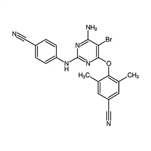 4-[[6-amino-5-bromo-2-[(4-cyanophenyl)amino]-4-pyrimidinyl]oxy]-3, 5-dimethylbenzonitrile