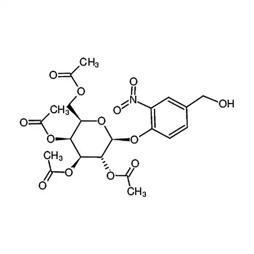 (2R,3S,4S,5R,6S)-2-(acetoxymethyl)-6-(4-(hydroxymethyl)-2-nitrophenoxy)tetrahydro-2H-pyran-3,4,5-triyl triacetate