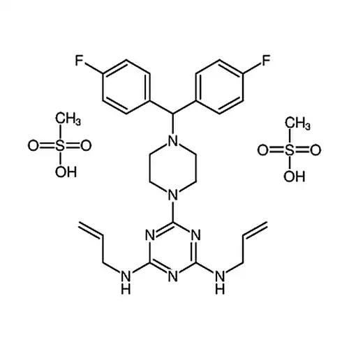 N2,N4-二엔프로필基-6-(4-(双(4-불소페닐)메틸)哌嗪-1-基)-1,3,5-三嗪-2,4-二아민二메틸술폰산염