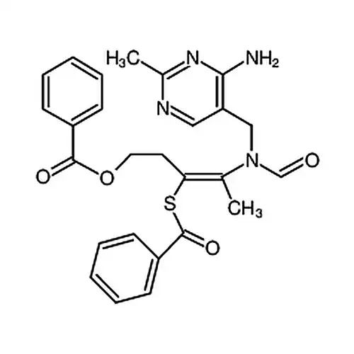 4-(N-((4-Amino-2-methylpyrimidin-5-yl)methyl)formamido)-3-(benzoylthio)pent-3-en-1-yl benzoate
