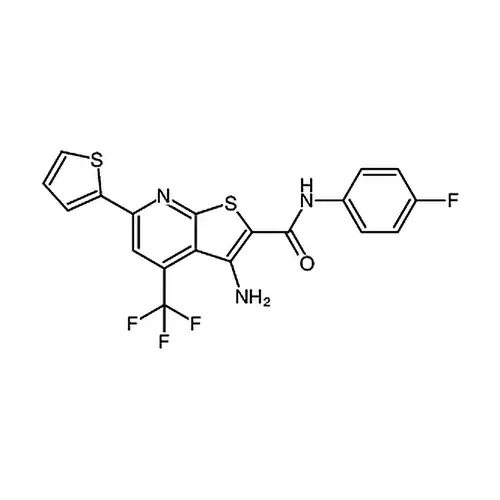 3-아미노-N-(4-불소페닐)-6-(티오펜-2-基)-4-(三불소메틸)티오펜并[2,3-b]피리딘-2-메틸아미드