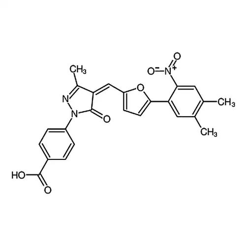 (Z)-4-(4-((5-(4,5-ジメチル-2-ニトロフェニル)フラン-2-基)亚メチル)-3-メチル-5-酸素代-4,5-二水素-1H-ピラゾール-1-基)ベンゼンギ酸