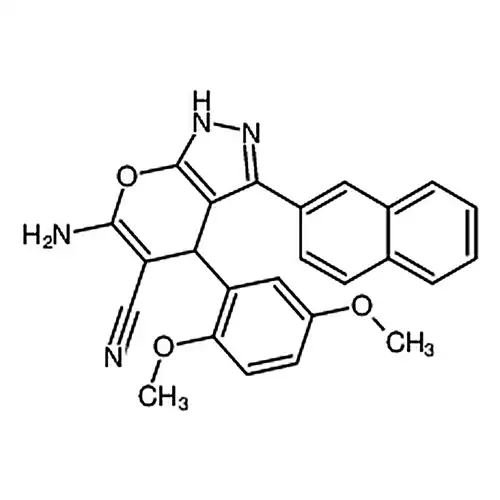 6-아미노-4-(2,5-二메틸산소基페닐)-3-(萘-2-基)-1,4-二수소吡喃并[2,3-c]피라졸-5-메틸腈