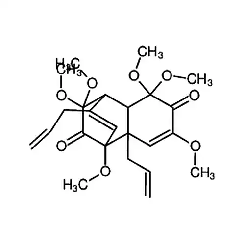 rel-(1R,4S,4aS,8aS)-3,8a-Diallyl-1,5,5,7,9,9-hexamethoxy-1,4a,5,8a-tetrahydro-1,4-ethanonaphthalene-6,10(4H)-dione