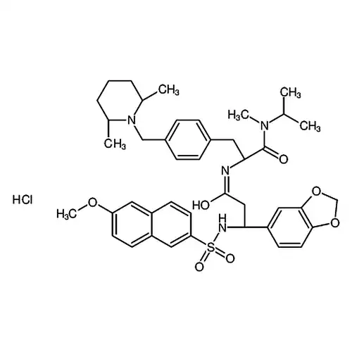 (R)-2-((R)-3-(бензол并[d][1,3]二恶英-5-基)-3-(6-метилкислорода基萘-2-磺амин基)пропиламид基)-3-(4-(((2R,6S)-2,6-диметил哌啶-1-基)метил)фенил)-N-изопропил-N-метилпропиламидсоляная кислотасоль
