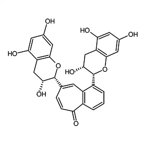 3,4,5-trihydroxy-1,8-bis[(2R,3R)-3,5,7-trihydroxy-3,4-dihydro-2H-chromen-2-yl]benzo[7]annulen-6-one