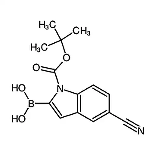 1-boc-5-氰基인돌-2-붕산
