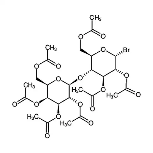 (2R,3S,4S,5R,6S)-2-(에틸酰산소基메틸)-6-(((2R,3R,4S,5R,6R)-4,5-二에틸酰산소基-2-(에틸酰산소基메틸)-6-브롬四수소-2H-吡喃-3-基)산소基)四수소-2H-吡喃-3,4,5-三基 三아세트산에스테르