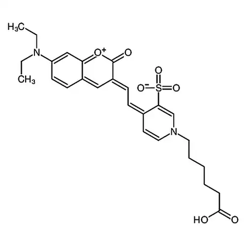 (E)-1-(5-Carboxypentyl)-4-(2-(7-(diethylamino)-2-oxo-2H-chromen-3-yl)vinyl)pyridinium-3-sulfonate