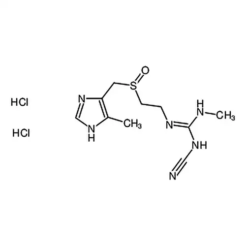 1-氰基-3-메틸-2-(2-(((4-메틸-1H-이미다졸-5-基)메틸)亚磺酰基)에틸)胍