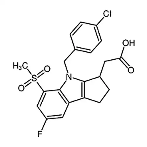 2-(4-(4-염소벤질)-7-불소-5-(메틸磺酰基)-1，2，3，4-四수소环펜틸并[b]인돌-3-基)아세트산