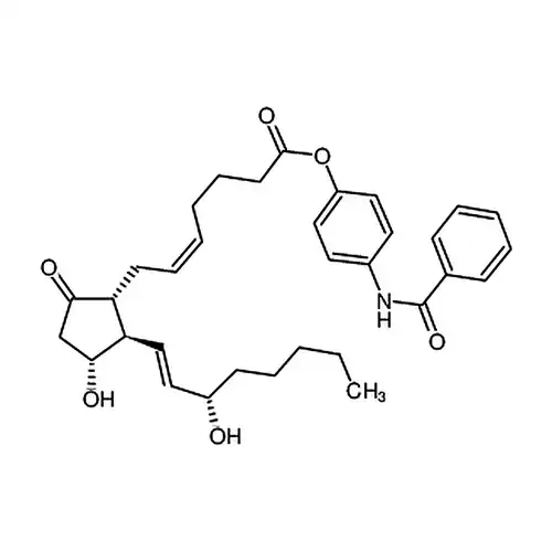 Prostaglandin E2 p-benzamidophenyl ester (PGE2 p-benzamidophenyl ester)