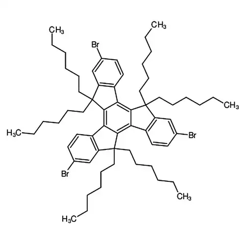2，7，12-三臭素-5，5'，10，10'，15，15'-六ヘキシル基三聚茚
