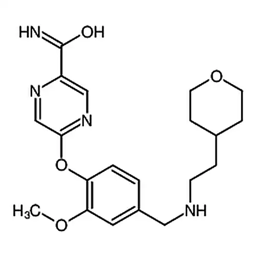 5-(2-Methoxy-4-(((2-(tetrahydro-2H-pyran-4-yl)ethyl)amino)methyl)phenoxy)pyrazine-2-carboxamide