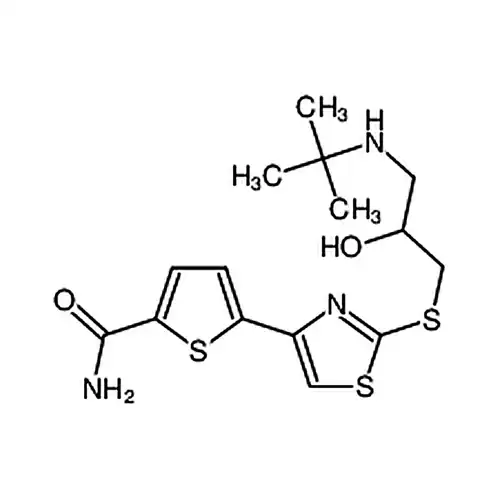 5-(2-((3-(tert-Butylamino)-2-hydroxypropyl)thio)thiazol-4-yl)thiophene-2-carboxamide