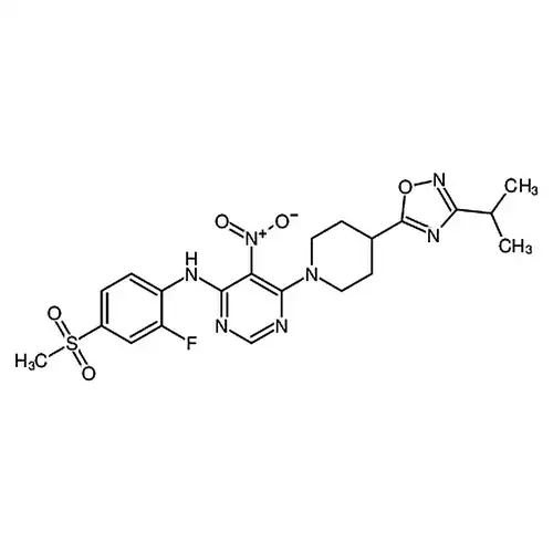 (2-불소-4-메틸알칸磺酰基-페닐)-{6-[4-(3-이소프로필-[1,2,4]噁二唑-5-基)-哌啶-1-基]-5-니트로피리미딘-4-基}-아민