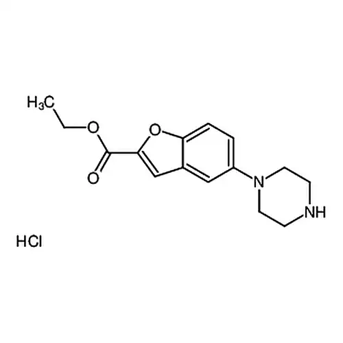 5-(1-哌嗪基)-2-벤젠并푸란羧산에틸에스테르염산염 （维拉佐케톤중간체）