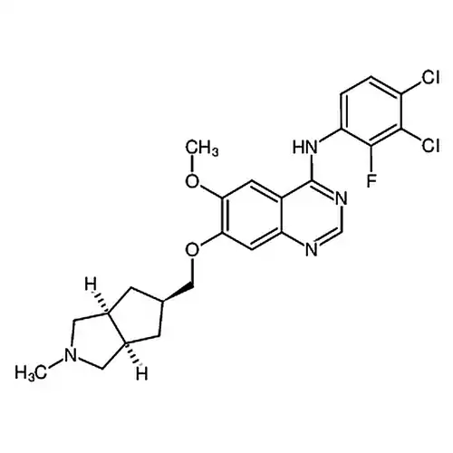 N-(3,4-二塩素-2-フッ素フェニル)-6-メチル酸素基-7-(((3aR,5r,6aS)-2-メチル八水素环ペンチルペンチル二エン并[c]ピロール-5-基)メチル酸素基)喹唑啉-4-アミン