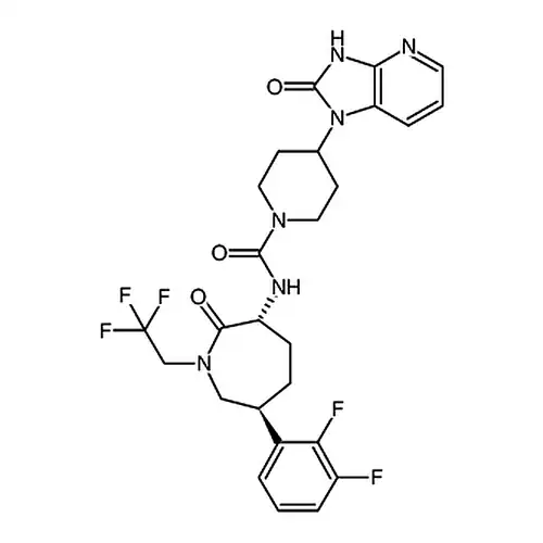 N-[(3R,6S)-6-(2,3-二불소페닐)六수소-2-산소代-1-(2,2,2-三불소에틸)-1H-질소杂卓-3-基]-4-(2,3-二수소-2-산소代-1H-이미다졸并[4,5-b]피리딘-1-基)-1-哌啶메틸아미드