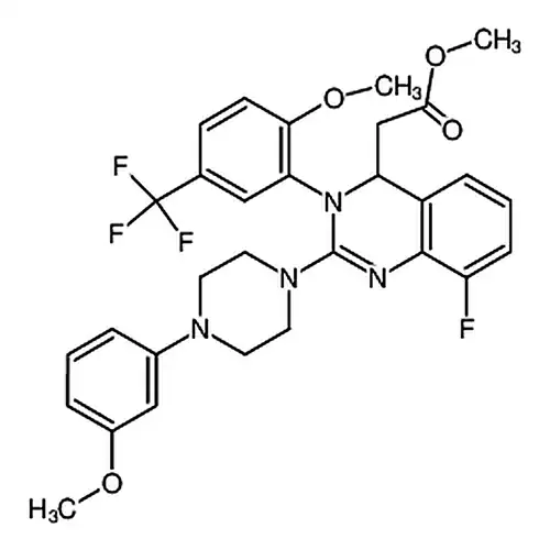 Methyl 2-(8-Fluoro-3-(2-Methoxy-5-(Trifluoromethyl)Phenyl)-2-(4-(3-Methoxyphenyl)Piperazin-1-Yl)-3，4-Dihydroquinazolin-4-Yl)Acetate