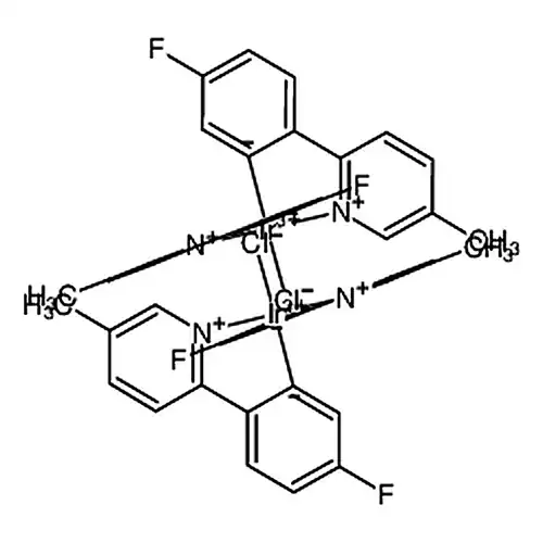 二-μ-хлоратиофен[5-фтора-2-(5-метил-2-피리딘基-κN)фенил-κC]二铱