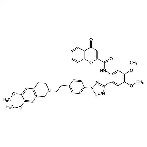 N-(2-(2-(4-(2-(6,7-二メチル酸素基-3,4-二水素イソキノリン-2(1H)-基)エチル)フェニル)-2H-四唑-5-基)-4,5-二メチル酸素基フェニル)-4-酸素代-4H-ベンゼン并吡喃-2-メチルアミド