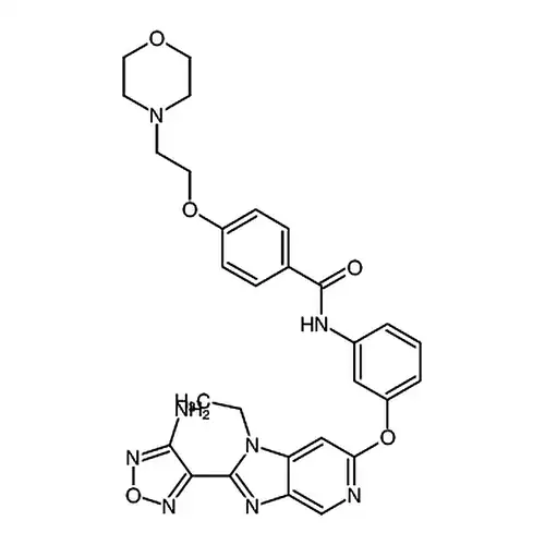 N-(3-((2-(4-아미노呋咱-3-基)-1-에틸-1H-이미다졸并[4,5-c]피리딘-6-基)산소)페닐)-4-((2-(4-吗啉基)에틸)산소)벤조일아민