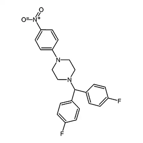 1-(Bis(4-fluorophenyl)methyl)-4-(4-nitrophenyl)piperazine