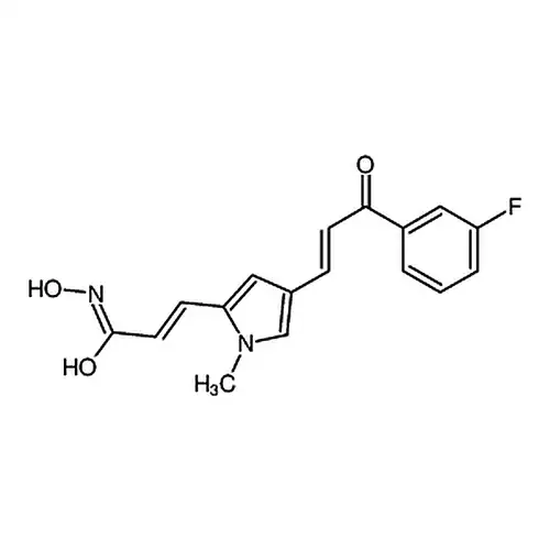 (E)-3-(5-((E)-3-(3-フッ素フェニル)-3-酸素代-1-エン-1-基)-1-メチル-1H-ピロール-2-基)-N-ヒドロキシプロピレンアミド