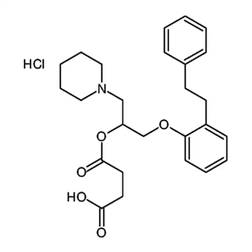 4-Oxo-4-((1-(2-phenethylphenoxy)-3-(piperidin-1-yl)propan-2-yl)oxy)butanoic acid hydrochloride