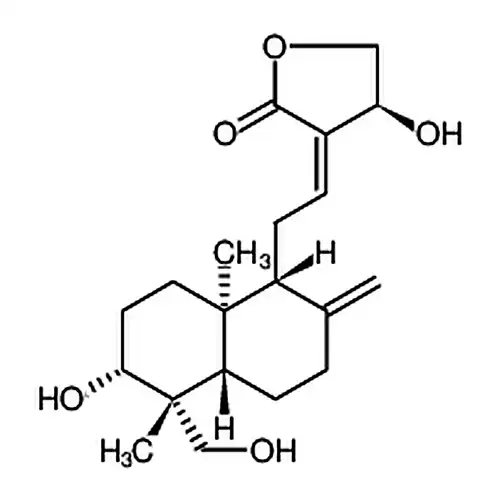 (S,Z)-4-Hydroxy-3-(2-((1R,4aS,5R,6R,8aS)-6-hydroxy-5-(hydroxymethyl)-5,8a-dimethyl-2-methylenedecahydronaphthalen-1-yl)ethylidene)dihydrofuran-2(3H)-one