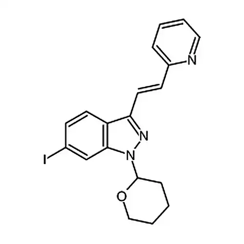 (E)-6-йода代-3-(2-(피리딘-2-基)этилен基)-1-(四водорода-2H-吡喃-2-基)-1H-吲唑