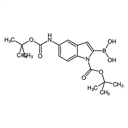 (1-(tert-Butoxycarbonyl)-5-((tert-butoxycarbonyl)amino)-1H-indol-2-yl)boronic acid