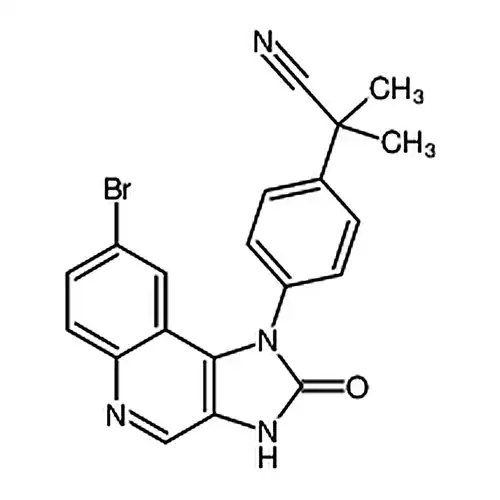 2-(4-(8-bromo-2-oxo-2，3-dihydro-1H-imidazo[4，5-c]quinolin-1-yl)phenyl)-2- methylpropanenitrile