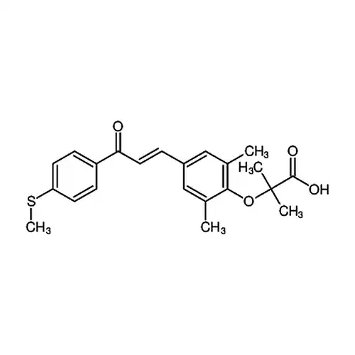 (E)-2-(2,6-디메틸-4-(3-(4-(메틸황基)페닐)-3-산소代프로필-1-엔-1-基)벤젠산소基)-2-메틸프로피온산