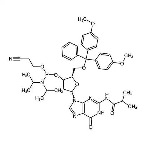 (2R,3S,5R)-2-((双(4-메틸산소基페닐)(페닐)메틸산소基)메틸)-5-(2-异부틸아미드基-6-산소代-1,6-二수소-9H-퓨린-9-基)테트라히드로푸란-3-基(2-氰基에틸)二이소프로필인아미드