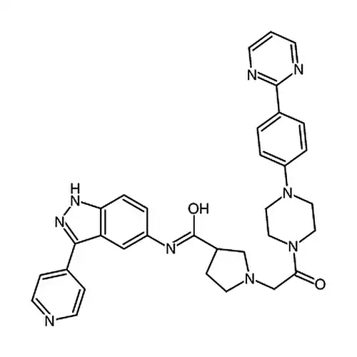 (R)-1-(2--2-酸素(4-(4-(ピリミジン-2-基)フェニル)对二窒素ヘキシル环-1-基)エチル)-N-(3-(ピリジン-4-基)-1H--5INDAZOL-基)ピロールアルカン-3-メチルアミド